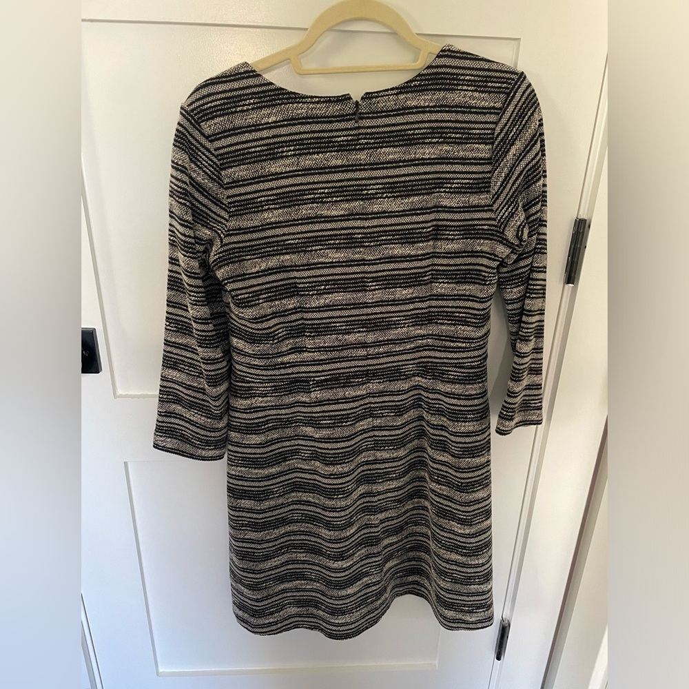 Loft black and white striped dress sz6